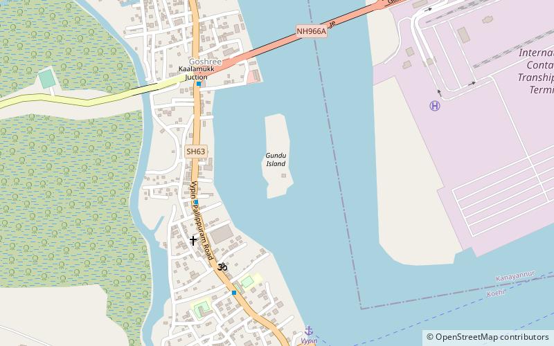 gundu island kochi location map
