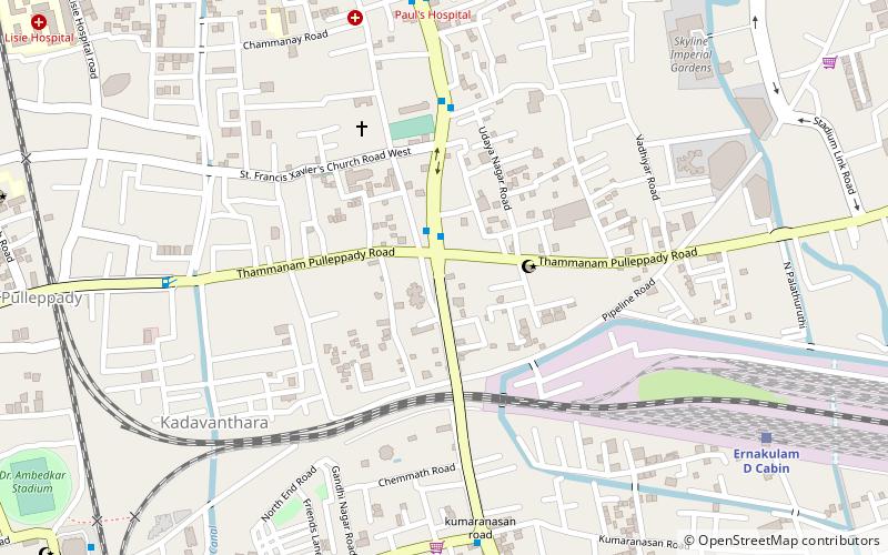 kathrikadavu cochin location map