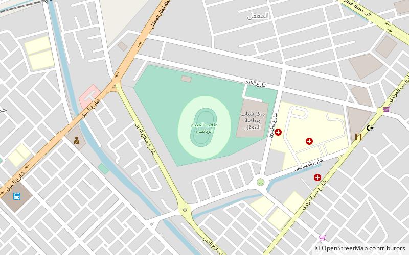 al minaa stadium bassorah location map
