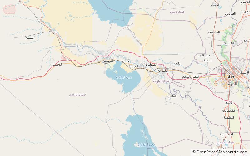 Lake Habbaniyah location map