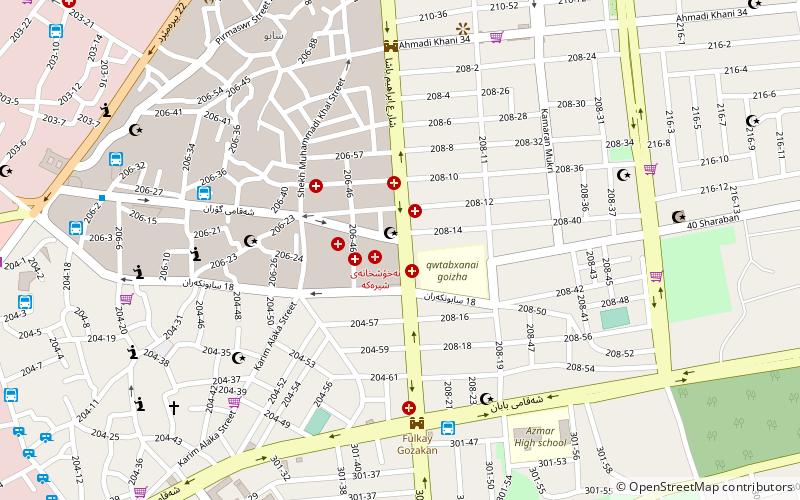 ibrahim pasha street sulaymaniyah location map