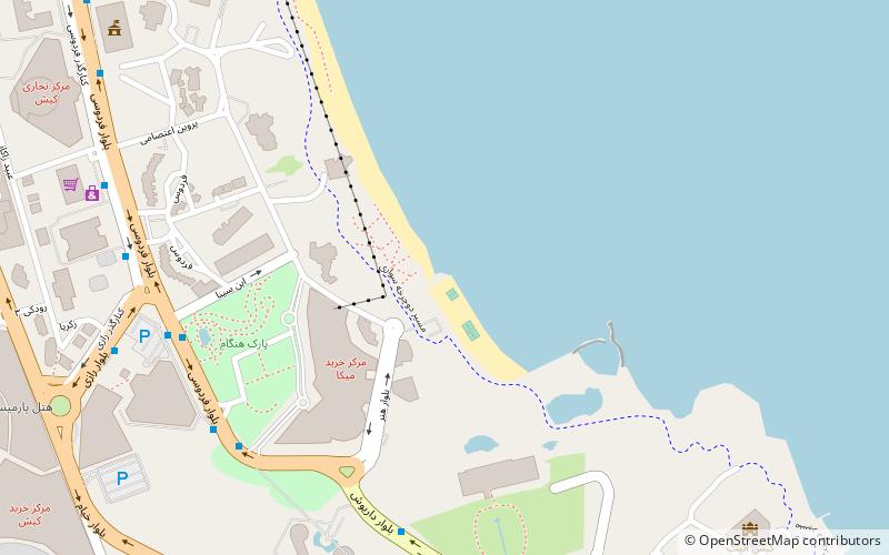mens beach kish island location map
