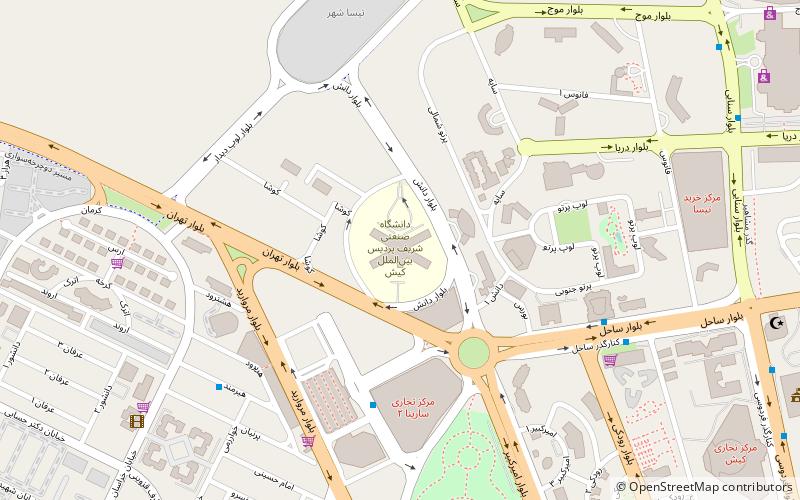 sharif university of technology international campus kish island kisch location map