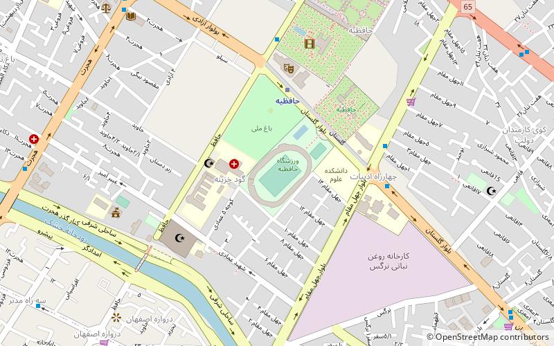 Hafezieh Stadium location map