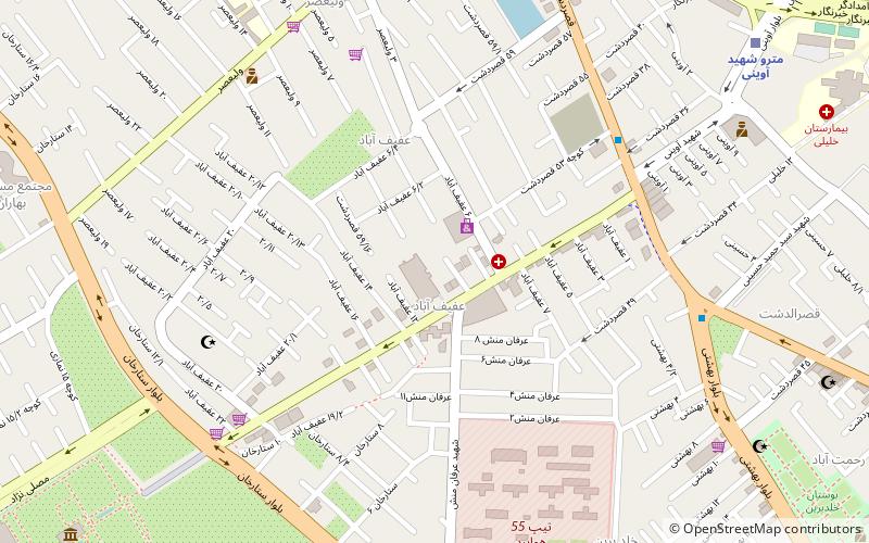 hafez shopping centre shiraz location map