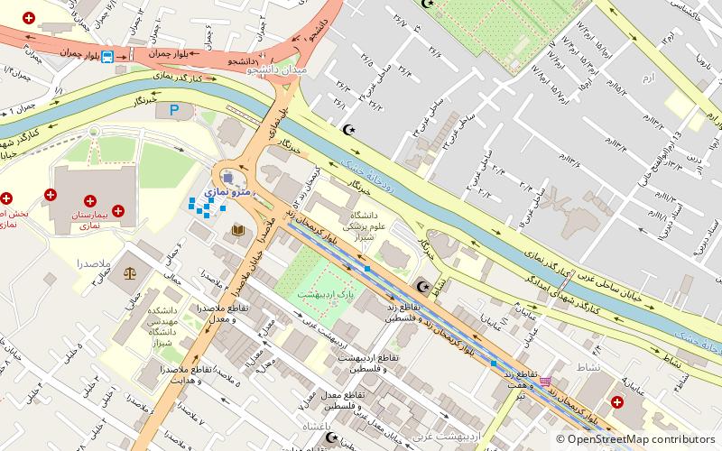Schiras-Universität für Medizinische Wissenschaften und Gesundheitsdienste location map