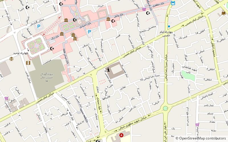 malek mosque kerman location map