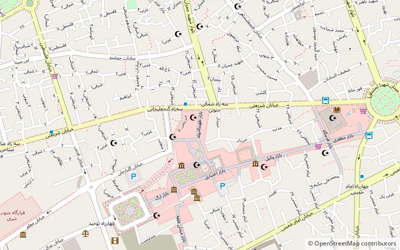 Zahir-od-dowleh bazar location map
