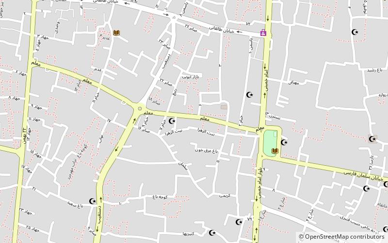 glzar shhda bshnyghan meybod location map