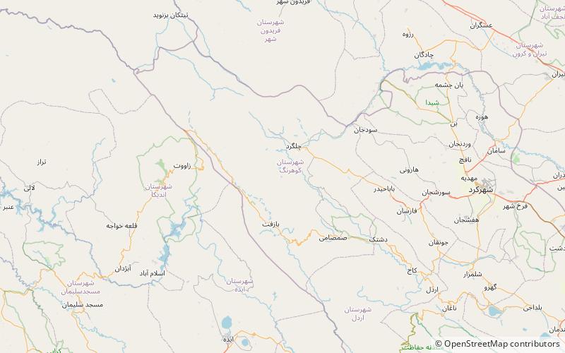 Zard Kuh location map