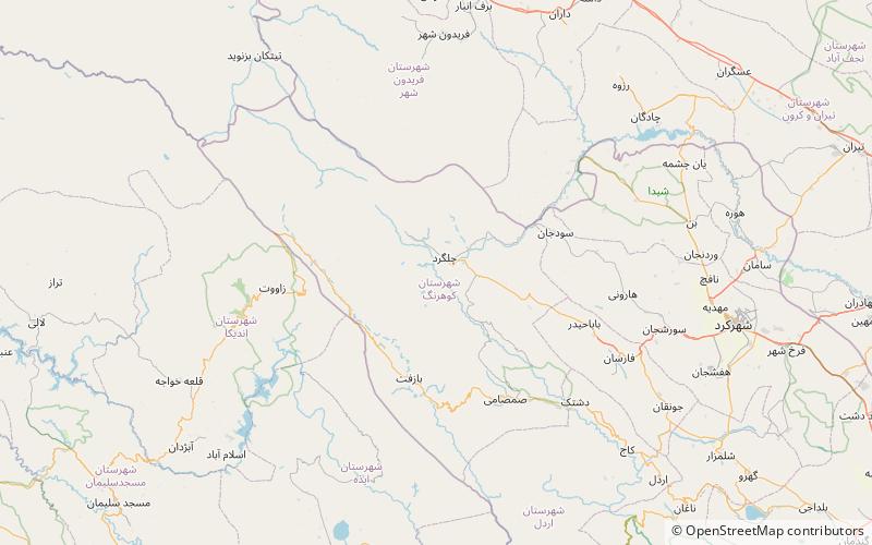 Kouhrang 1 Dam location map