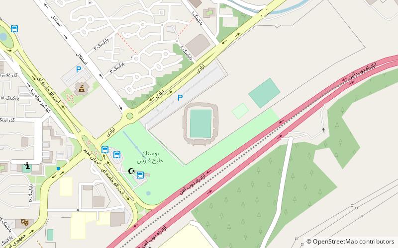 Foolad Shahr Stadium location map