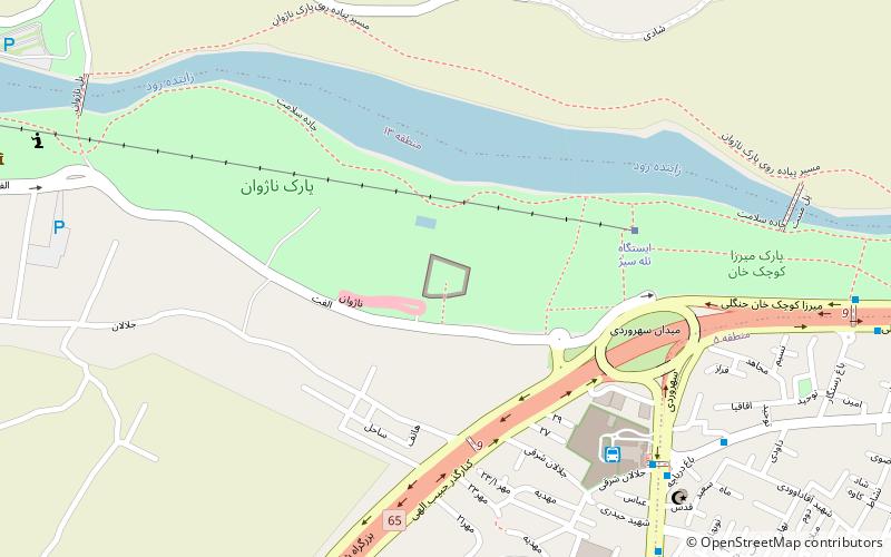 nazhvan amusement park isfahan location map
