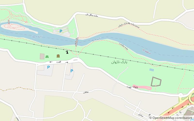 nazhvan park isfahan location map