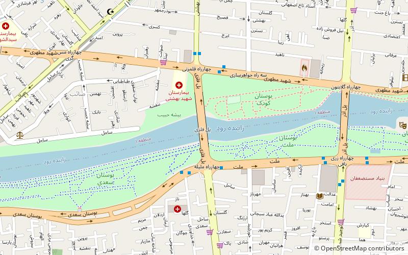 felezi bridge ispahan location map