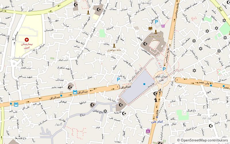 Shah Ali hammam location map