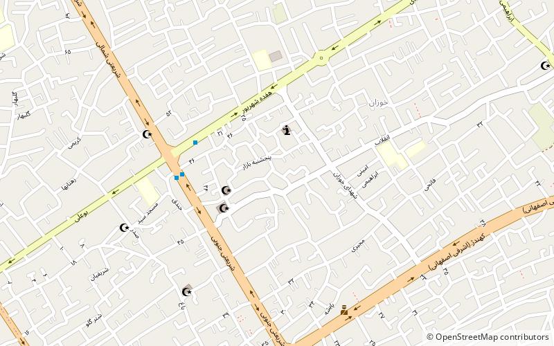 Khozan mosque location map