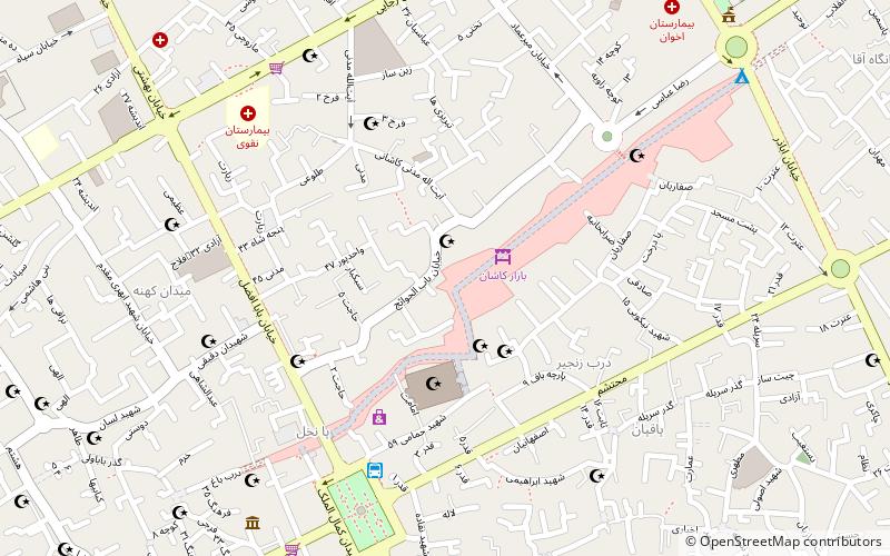 tabriziha mosque kachan location map