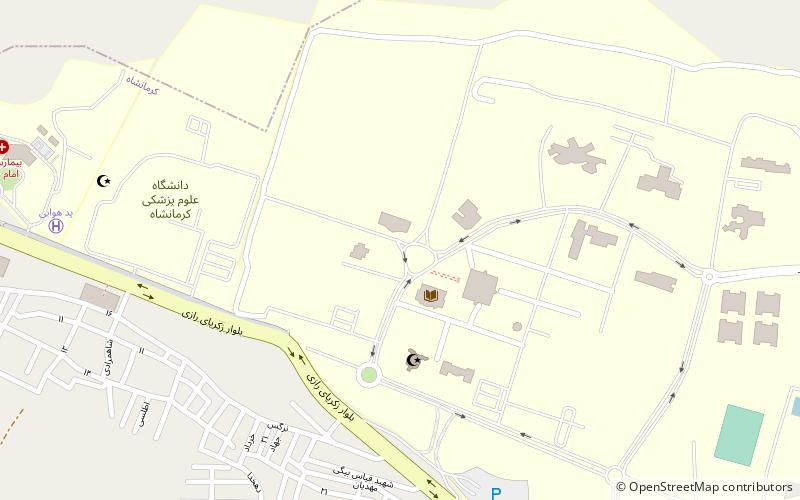 razi university kermanszah location map