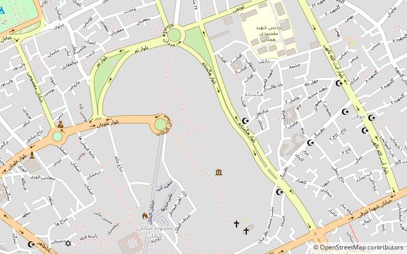 Ecbatane location map