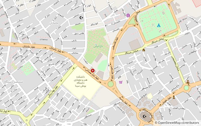 artistic and cultural center hamadan location map