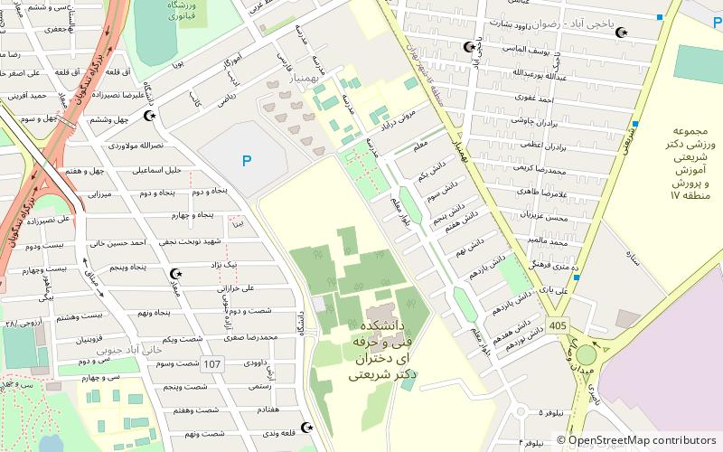 shariaty technical college teheran location map