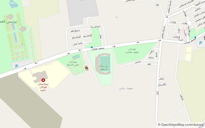 Emam Reza Stadium location map