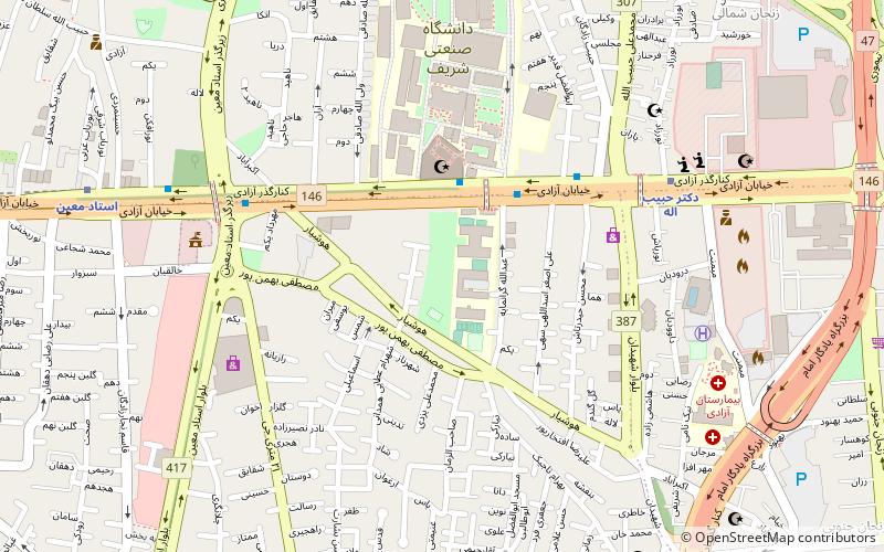 Azadi Avenue location map