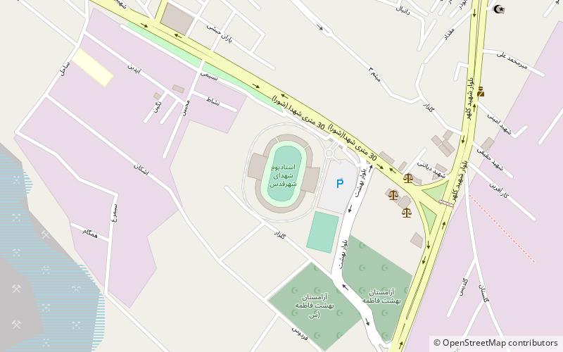 Shahr-e Qods Stadium location map