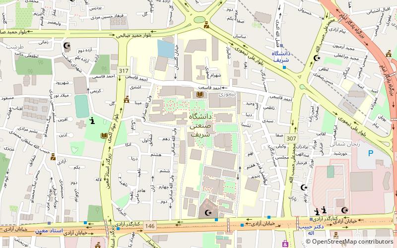 Université de technologie de Sharif location map