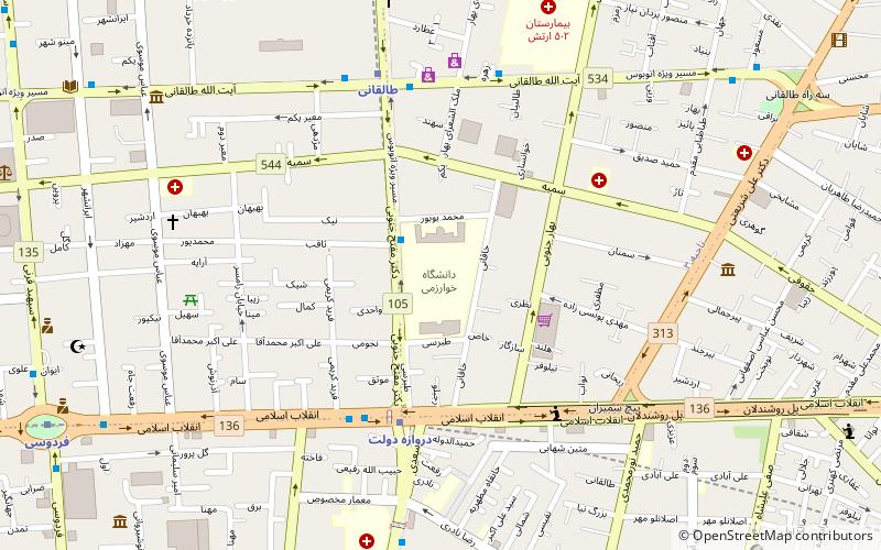 Kharazmi University location map