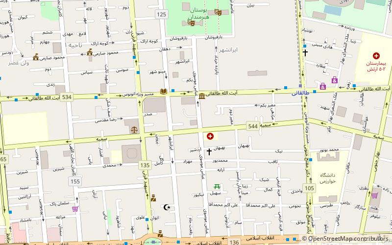 ferdowsi street teheran location map