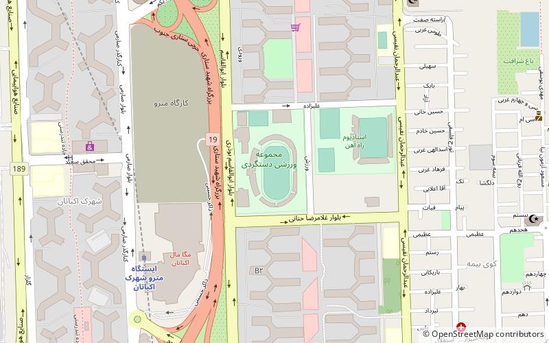 Shahid Dastgerdi Stadium location map