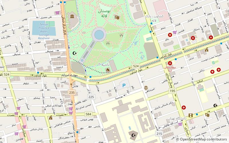 Keshavarz Boulevard location map
