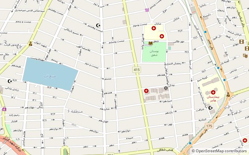 rah e danesh synagogue tehran location map