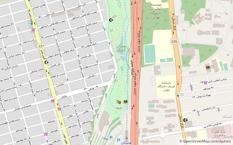 goftegou park teheran location map