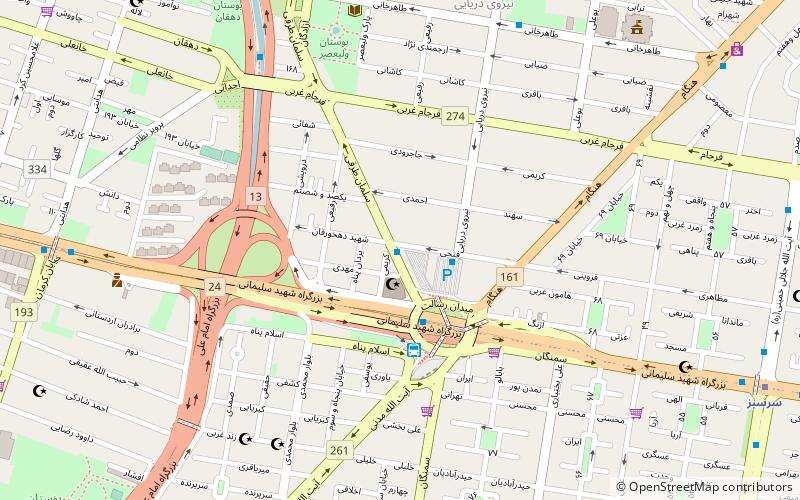 resalat tehran location map