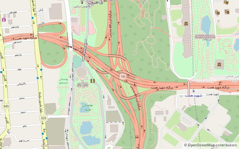 hemmat expressway teheran location map