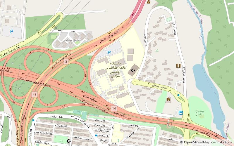 allameh tabatabai universitat teheran location map