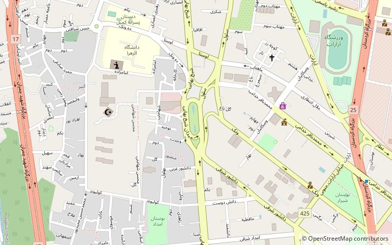 sheikh bahaei square tehran location map