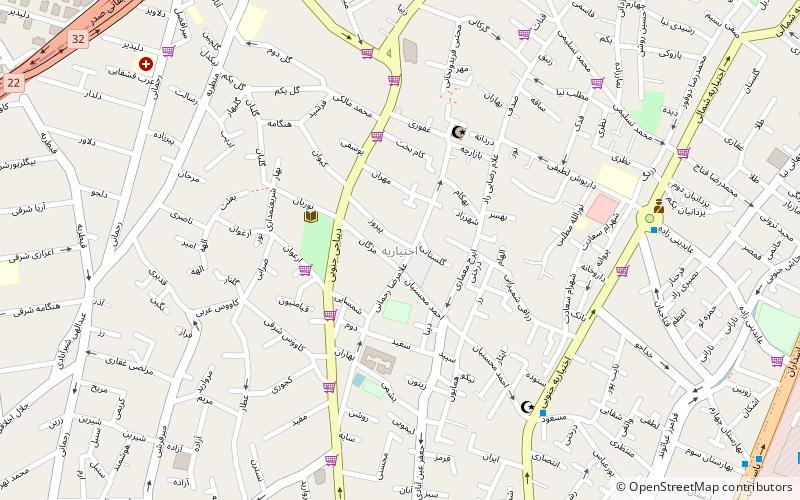 ekhtiarieh tehran location map