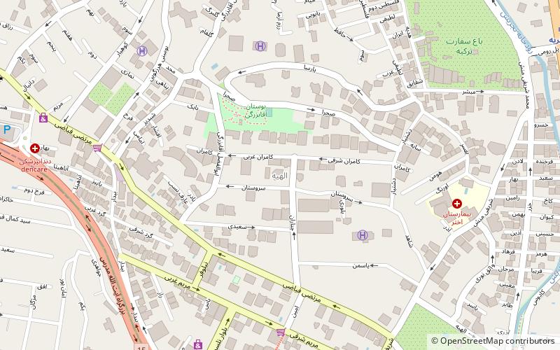 elahieh tehran location map