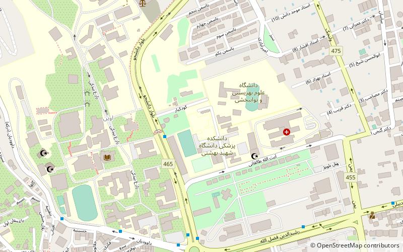 shahid beheshti university of medical sciences teheran location map