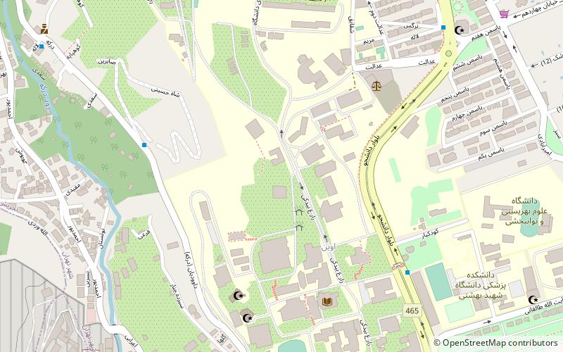 shahid beheshti university teheran location map