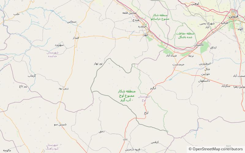 Kharraqan towers location map