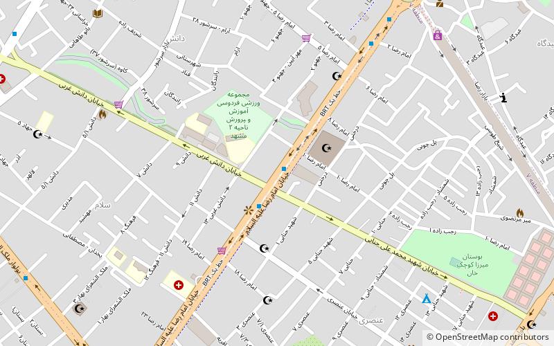 bazar mrkzy sa t mashhad location map