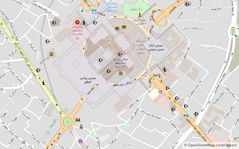museums of astan e quds e razavi meszhed location map