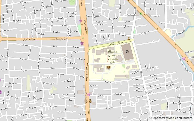 universite de technologie noshirvani de babol location map