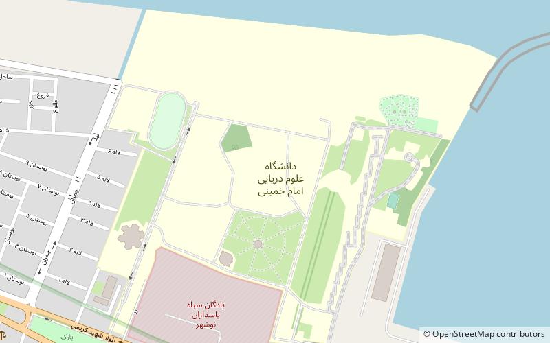 imam khomeini naval university of noshahr nouszahr location map