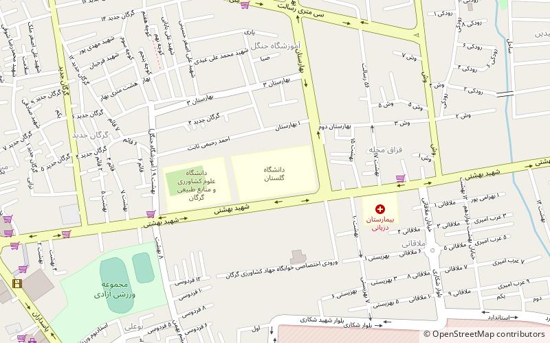 Golestan University location map